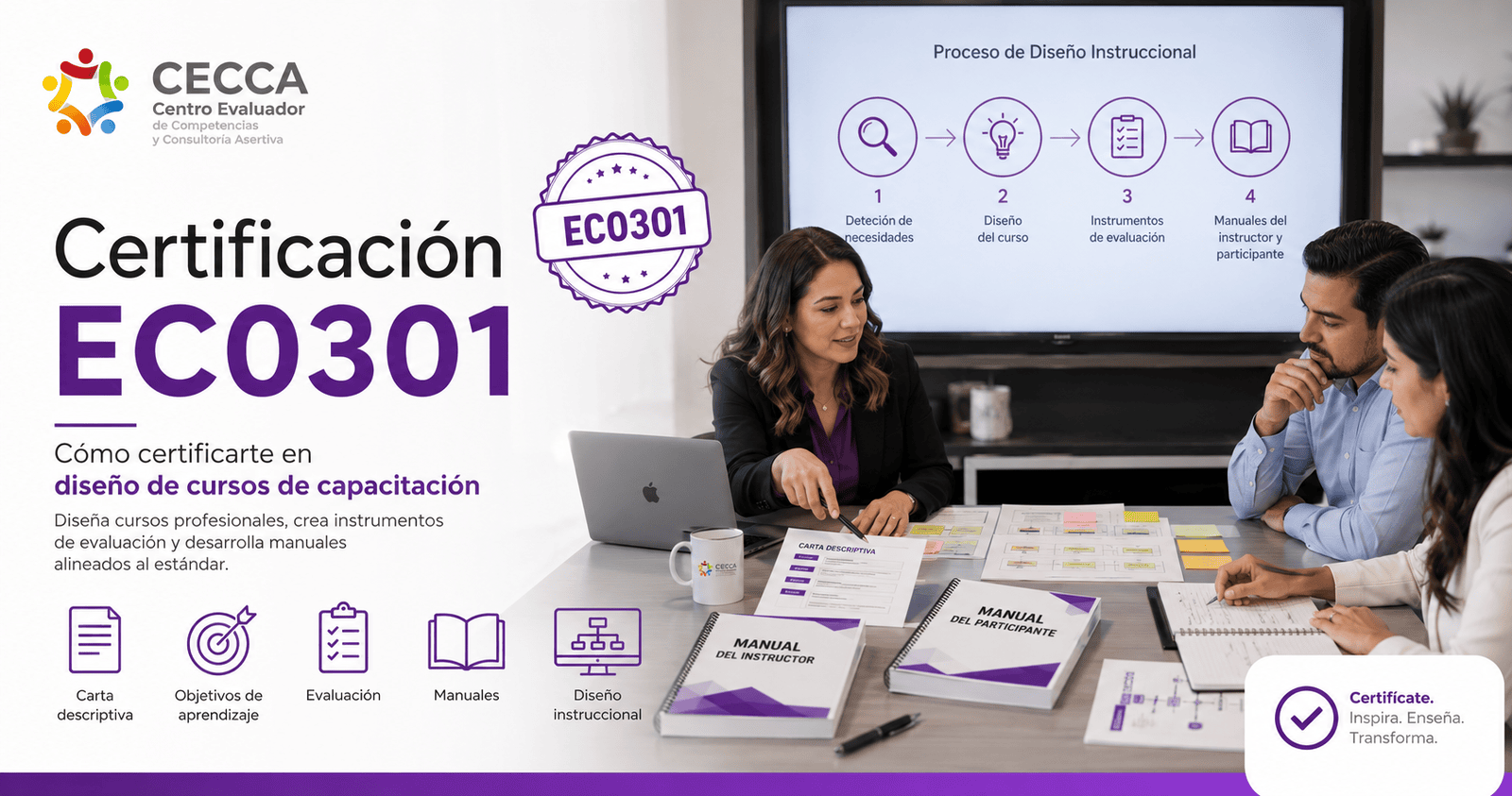 Certificación EC0301: Cómo certificarte en diseño de cursos de capacitación